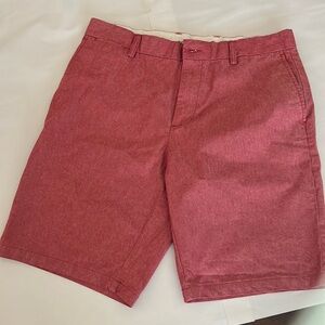 Old Navy Mens Golf Shorts Size 33 Chino Slim Fit Heathered Red